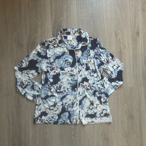 Women’s NWT Soma Cool Nights Blue Floral Button Down Shirt (M)